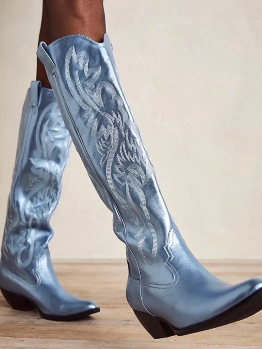 Jeffrey Campbell Finn Tall Cowboy Boots Size 8